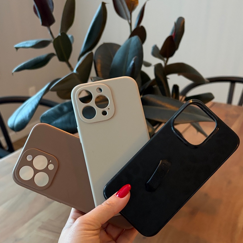 Stylish Black and Cream Phone Cases